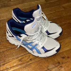ASICS White and Blue Sneakers